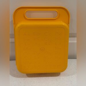 Vintage Tupperware Alphabet Kids Toy Storage * HTF *